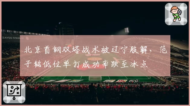 北京首钢双塔战术被辽宁肢解,范子铭低位单打成功率跌至冰点